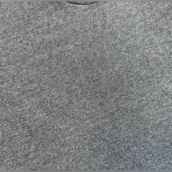 J. Crew Grey Sweater Pleated Ruffle Hem Navy Blue Women’s Size Large - Picture 6 of 11